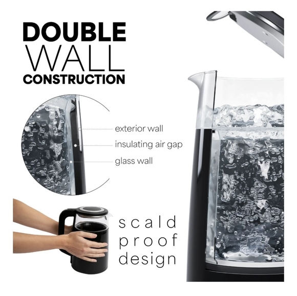 Ophanie 1500W Fast Boiling Electric Kettle, 1.7 Liter - Picture 3 of 8